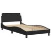 vidaXL Bed Frame without Mattress "Hvar" Black 100x190 cm Faux Leather