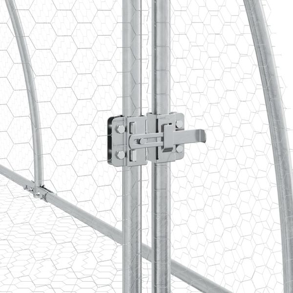 vidaXL Rabbit Hutch Silver 100x105x120 cm Galvanised Steel
