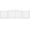 vidaXL Arched Gabion Baskets 2 pcs 400x30x100/120 cm Galvanised Iron