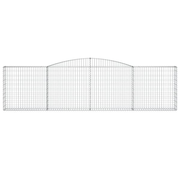 vidaXL Arched Gabion Baskets 2 pcs 400x30x100/120 cm Galvanised Iron