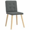 vidaXL Dining Chairs 2 pcs Dark Grey Fabric