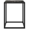 vidaXL Coffee Table Black with Black Marble Glass 40x40x50 cm