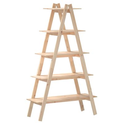 vidaXL 5-Tier Shelf A-shape 110x40x180.5 cm Solid Wood Pine