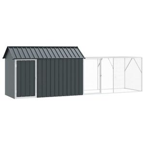 vidaXL Bird Cage Anthracite 416.5 x 103 x 142 cm Galvanised steel