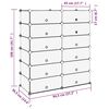 vidaXL Shoe Rack Transparent 94.5x36.5x106 cm PP