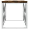 vidaXL Coffee Table Stainless Steel and Solid Wood Reclaimed