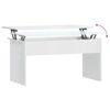 vidaXL Coffee Table High Gloss White 102x50.5x52.5 cm Engineered Wood