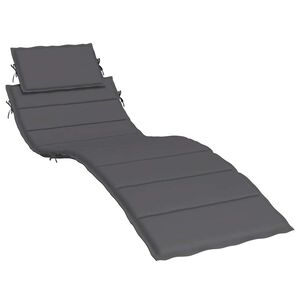 vidaXL Sun Lounger Cushion Anthracite 186x58x4cm Oxford Fabric