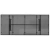 vidaXL Garden Table with Glass Top Black 190x80x75 cm Poly Rattan