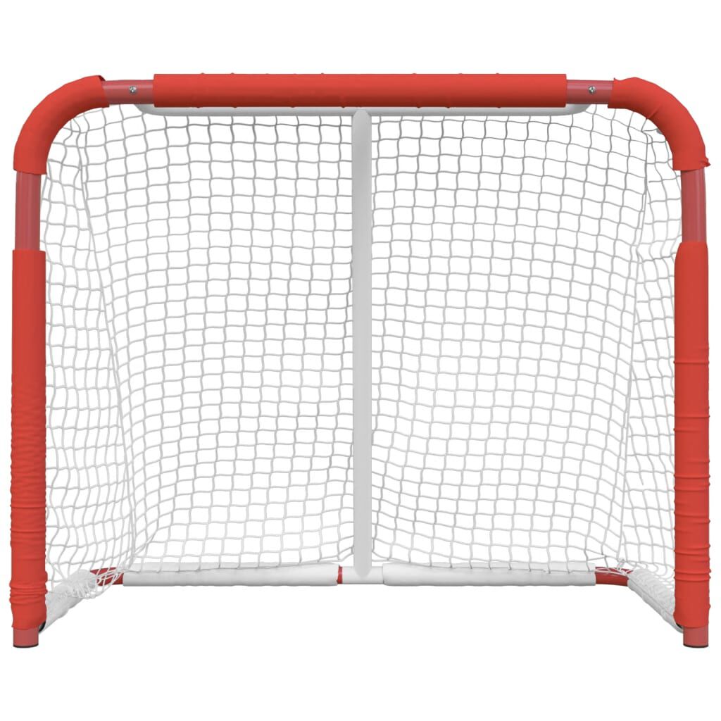 vidaXL Hockey Goal Red and White 137x66x112 cm Polyester
