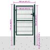 vidaXL 2D Fence Gate (Single) Green 100x120 cm