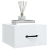 vidaXL Wall-mounted Bedside Cabinets 2 pcs High Gloss White 35x35x20 cm