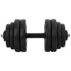 vidaXL Dumbbells 2x15 kg