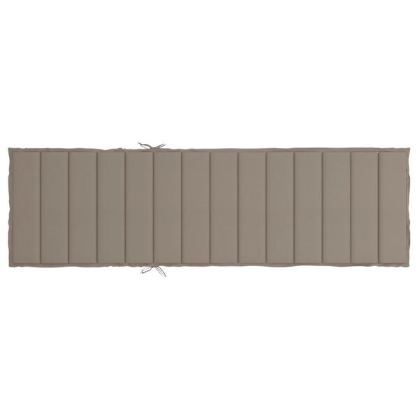 vidaXL Sun Lounger Cushion Taupe 200x50x3cm Oxford Fabric