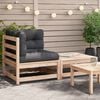 vidaXL Garden Sofa Corner with Cushions and Footstool