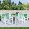 vidaXL Garden Lowback Chair Cushions 6 pcs Green 100x50x3 cm Oxford Fabric