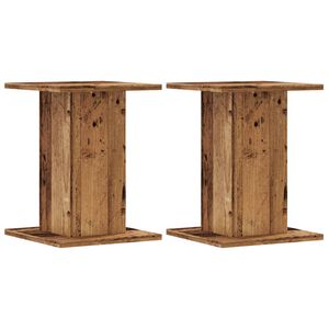vidaXL Plant Stands 2 pcs Old Wood 30x30x40 cm Engineered Wood