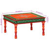 vidaXL Coffee Table Orange Hand Painted Solid Wood Mango
