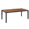 vidaXL 9 Piece Outdoor Dining Set Poly Rattan and Acacia Wood Black