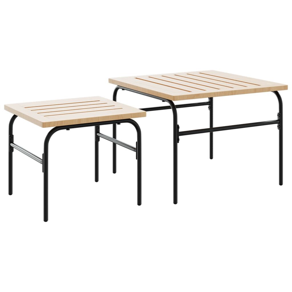 vidaXL 5 Piece Balcony Furniture Set with Cushions Black Steel