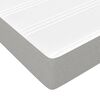 vidaXL Box Spring Bed with Mattress Light Grey 152x203 cm Queen Fabric