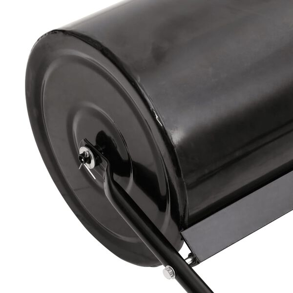vidaXL Garden Lawn Roller with Aerator Clamps Black 63 L Iron