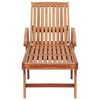 vidaXL Sun Loungers 2 pcs with Beige Cushion Solid Teak Wood