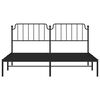 vidaXL Metal Bed Frame without Mattress with Headboard Black 183x213cm