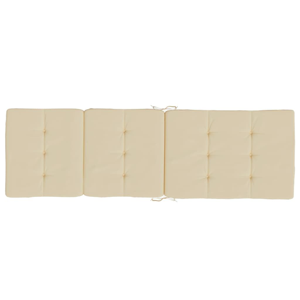 vidaXL Deck Chair Cushions 2 pcs Beige Oxford Fabric
