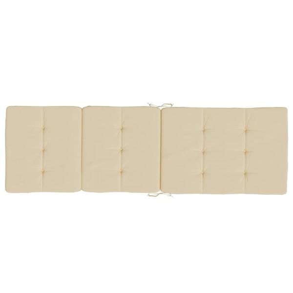 vidaXL Deck Chair Cushions 2 pcs Beige Oxford Fabric