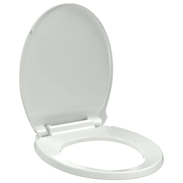 vidaXL Soft-close Toilet Seat White Oval
