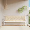 vidaXL Garden Bench Cushions 2 pcs Beige 200x50x7 cm Oxford Fabric