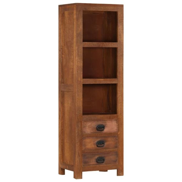 vidaXL Highboard with 3 Drawers 40x30x130 cm Solid Mango Wood