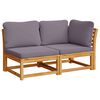 vidaXL 6 Piece Garden Lounge Set with Cushions Solid Wood Acacia