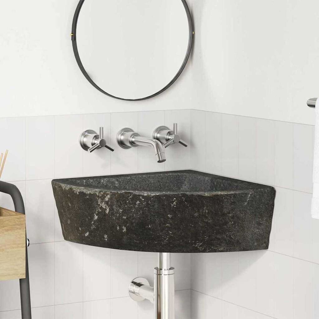 vidaXL Wall Hung Corner Basin Grey (38-45) x (38-45) x 12 cm