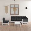 vidaXL 6 Piece Garden Lounge Set with Cushions Solid Pinewood