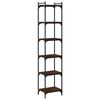 vidaXL Bookcase 6-Tier Brown Oak 40x30x188 cm Engineered Wood