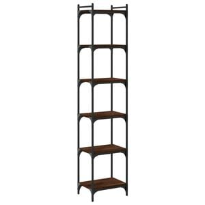 vidaXL Bookcase 6-Tier Brown Oak 40x30x188 cm Engineered Wood