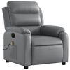vidaXL Massage Recliner Chair Grey Faux Leather