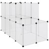 vidaXL Small Animal Cage Transparent 142x74x93 cm PP and Steel