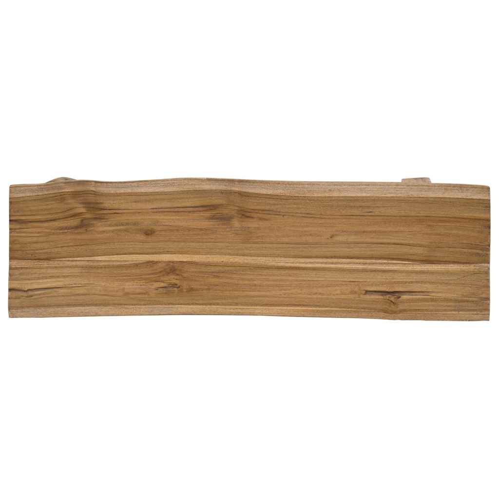 vidaXL Bench Mixed Recycled Wood and Solid Teak 100x28x43 cm