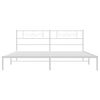 vidaXL Metal Bed Frame without Mattress with Headboard White 193x203cm