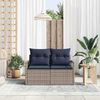 vidaXL Garden Sofa with Cushion 120 x 62 x 69 cm Poly Rattan