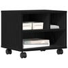 vidaXL Printer Stand Black Oak 41 x 32 x 33.5 cm Engineered wood