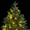 vidaXL Artificial Hinged Christmas Tree 150 LEDs 150 cm