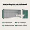 vidaXL Wall-mounted Garden Shed Green 118x382x178 cm Galvanised Steel