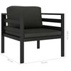 vidaXL 6 Piece Garden Lounge Set with Cushions Aluminium Anthracite