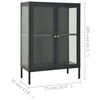 vidaXL Sideboard Anthracite 75x35x105 cm Steel and Glass