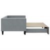 vidaXL Daybed with Trundle without Mattress Light Grey 100x190 cm