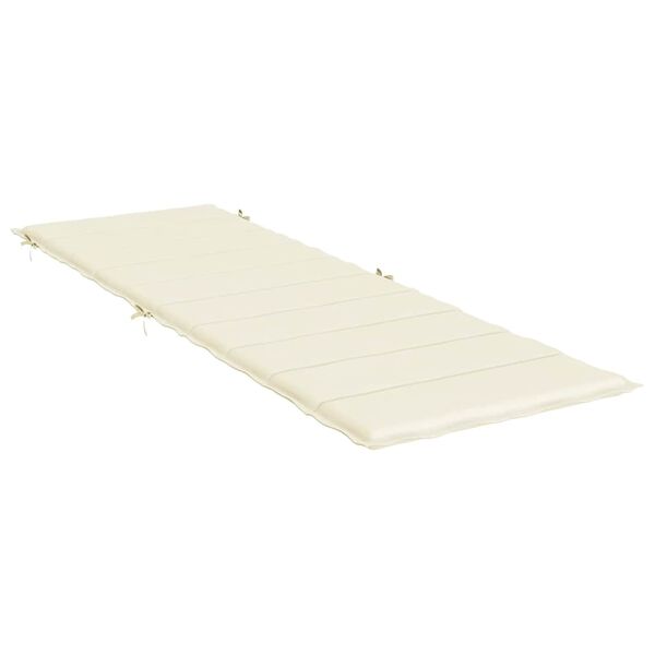 vidaXL Sun Lounger Cushion Cream 186x58x4cm Oxford Fabric
